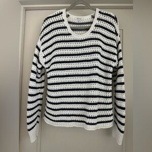 Madewell Navy and White Striped Sweater